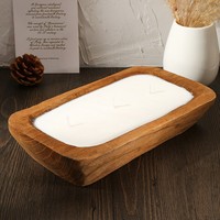 Werkseitig gestaltete LO85-Duftkerzen aus Holz in privater Form-Ideal für Tisch dekoration im Bauernhaus und religiöse Veranstaltungen