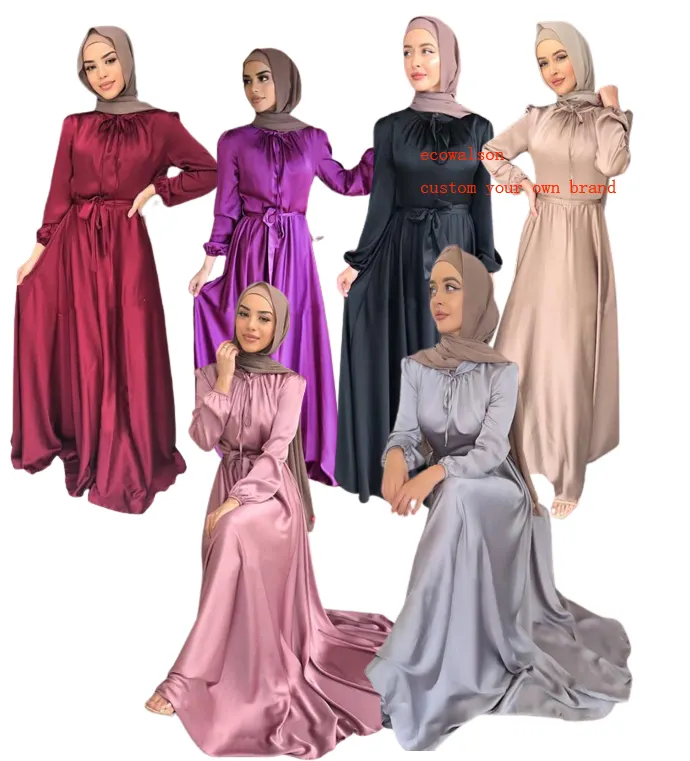 Ecowalson Váy Hijab Hồi Giáo Có Mũ Cho Nữ Trang Phục Cầu Nguyện Áo Choàng Lễ Ramadan Che Kín Quần Áo Hồi Giáo Váy Hồi Giáo Niqab Cho Nữ