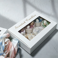Coffret de 6 bougies de luxe en cire de soja, décorées de coquillages, de paillettes, de fleurs séchées et de pierres de cristal, pour la maison, cadeau de Pâques