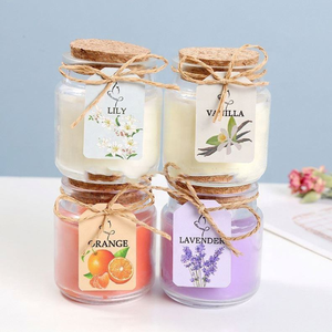 Bougie en mélamine parfumée à la vanille dans un pot en plastique avec couvercle en liège, porte-bougie rond pour la décoration de la maison, qualité alimentaire - Product Image 4