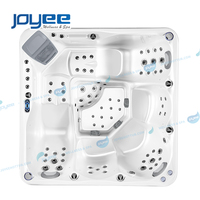Spa extérieur, bain à remous extérieur pour 5 personnes, JOYEE, baignoires en acrylique de luxe, 72 jets de massage, design moderne, bain à remous