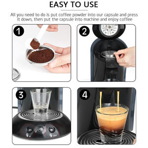 Juego de 1 cápsulas, superventas, cápsula de café reutilizable, filtro de café de acero inoxidable, taza de café Compatible con máquinas de café expreso <span class=keywords><strong>Senseo</strong></span> - Product Image 4