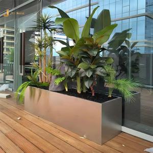 EX1044 Durable Large Stainless Steel Planter Box for Garden Hotel Entrance Plaza Decoration - Product Image 5