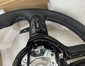Volante Deportivo M Sport para <span class=keywords><strong>BMW</strong></span> Serie 1 2 3 4 5 6 7 X1 X3 X5 F30 F10 E90 E70 M3 M5, Estilo Cuero Negro - Product Image 6