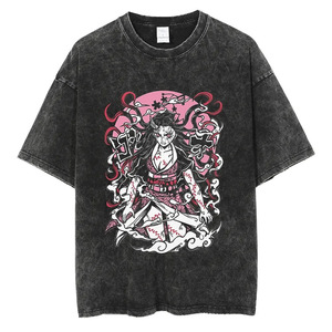 T-shirt Unisex Stile <span class=keywords><strong>Anime</strong></span> Giapponese Ghost <span class=keywords><strong>Slayer</strong></span>, Stampa Retrò Americana, Vestibilità Larga, Moda Casual, Manica Corta - Product Image 3