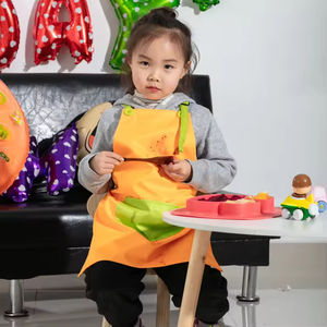 ผ้ากันเปื้อนสำหรับเด็กใช้ในสวนของเชฟใช้ในครัวสีสำหรับเด็กนักเรียนขนาดเล็กกันน้ำ - Product Image 3