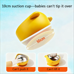 Platos de Silicona para Niños al por Mayor, Diseño de Oso OEM/ODM, Aptos para Alimentos y Resistentes a Caídas con Base de Succión, Plato de Destete para Bebés - Product Image 4