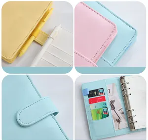 Großhandel benutzer definierte Planer Binder Notebook A5 A6 Ring Binder Budget Pu Leder Binder Clip Notebook Planer Veranstalter