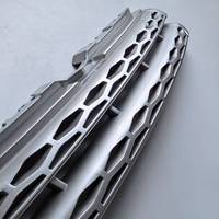 LR026553 Grille centrale avant argentée sans logo en ABS, neuve, compatible avec Evoque 2012-2018, remplacement de voiture d'origine de haute qualité