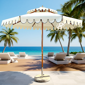 Parasols de jardin en aluminium pour café en plein air, parasols de plage, parasols de piscine d'hôtel, parasols de bord de mer, parasols en forme de coquille Saint-Jacques - Product Image 1