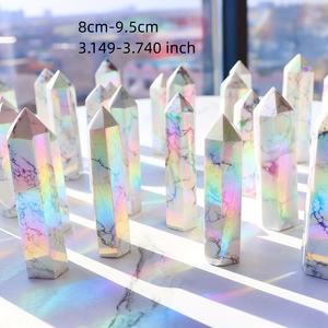 Tour de cristal en howlite naturelle polie de style bohème pour la décoration intérieure unique et les cadeaux de fêtes (vente en gros) - Product Image 4