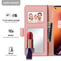 Étui miroir en cuir PU Fip housses de téléphone portable avec fente pour carte pour iphone 17 16 15 14 Pro Max 7 Plus