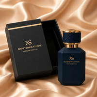 Flacon de parfum pour homme 2026, flacon de parfum noir irrégulier unique, flacon en verre, parfum 30ml 50ml 100ml avec boîte, logo personnalisé