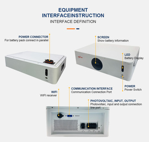欧盟库存100Ah可堆叠5-30kWh锂离子BMS储能电池离网太阳能发电系统 - Product Image 5