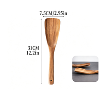 Cuillère-spatule en bois multifonctionnelle pour la cuisine, ustensile durable pour mélanger, servir et racler