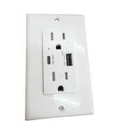 Prise de courant murale pour chargeur USB avec ports USB de type a et type C Prise de charge rapide 4.2A avec port USB