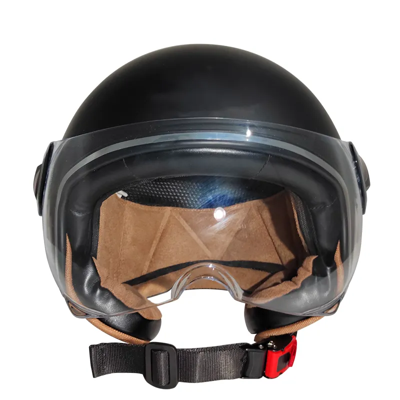 Toptan özelleştirilmiş güvenlik ayrılabilir nefes 3/5 vintage açık motosiklet kask