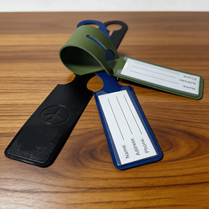 Étiquettes de bagage personnalisables en PU pour valise de voyage, cartes nominatives pour avion, étiquettes anti-perte avec logo personnalisé, ensemble d'étiquettes de bagage pour cadeau de voyage - Product Image 5