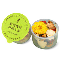 Teh Herbal Campuran Khusus Astragalus Ophiopogon Krisan Buah Goji dalam Kemasan Kecil, Asal Henan