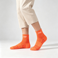 Chaussettes de sport personnalisées avec logo, semelle coussinée, compression de la voûte plantaire, antidérapantes, respirantes, pour la course à pied, la randonnée, l'entraînement et le quotidien