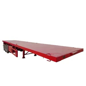 2 eixo Eixo 3 novos e usados 40 20 Ft Ft Recipiente Semi Reboque Chassi Flat Bed Trailer de Mesa Para venda em África