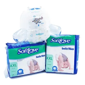 Softlove Baby Diaper Production Line Wholesale Breathable Disposable Pampering Baby Diapers