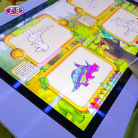 Système de projection murale interactif commercial à thèmes personnalisés pour jeu de dessin en réalité augmentée, peinture animée multijoueur pour exposition