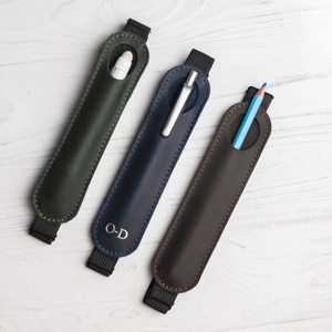 Personalized <strong>Pen</strong> Holder Elastic Band Pu Leather Single <strong>Pen</strong> <strong>Pouch</strong> for Journal Notebook - Product Image 1