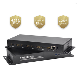 Encodeur HD 1080P 8 canaux H.264/H.265 avec <span class=keywords><strong>sortie</strong></span> audio TS sur IP (SRT/HLS) et prise en charge AAC/MP3 pour systèmes de tête de réseau - Product Image 2
