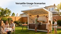 Kiosque alimentaire moderne en conteneur préfabriqué écologique personnalisé pour la vente en restaurant ou en magasin