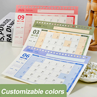 Pabrik Percetakan Kalender Kertas Spiral 2026 Kalender Meja Kustom Jam Kalender Harian Mingguan Bulanan Perencana Jadwal Grosir