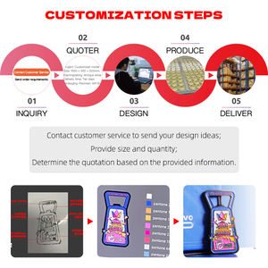 Kustom Modern 3D timbul paduan seng dilapisi UV dicetak pembuka botol Magnet kulkas hadiah promosi perusahaan - Product Image 5