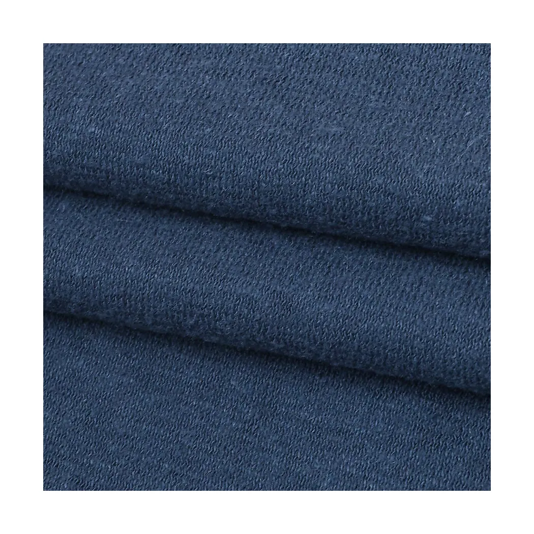 Tissu Jersey tricoté en coton biologique, durable, chanvre, pour T-shirts, prix de gros, KJ2017