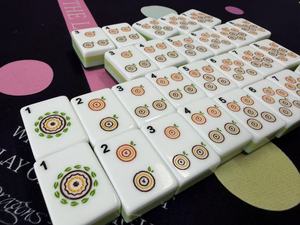 Original Design Green Peacock American <b>Mahjong</b> <b>Set</b> - Product Image 2
