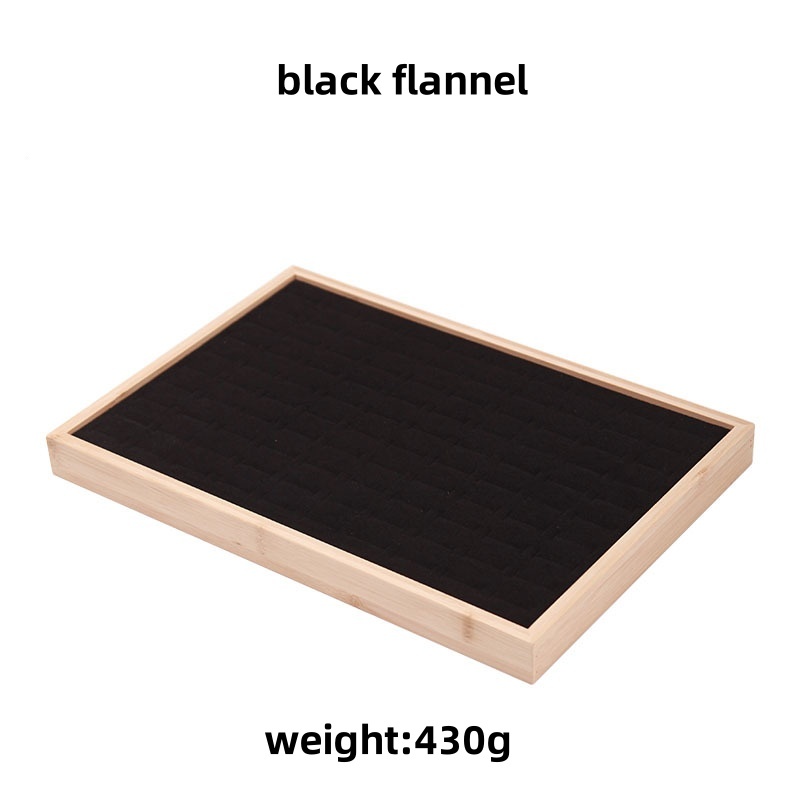 Bandeja para anillos de cien dígitos/franela negra