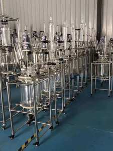 Reaktor Pirolisis Laboratorium Berkualitas Tinggi Auto Lift 5l 10l 20l Reaktor Kaca Berjaket - Product Image 2