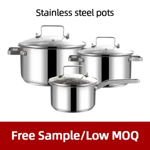 Cookwar Set Price 2022 Stainless Steel 6 Pcs Cookingware Sets Casserole Kitchenware Ollas Cookware Sets Cooking Pot Set