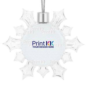 อุปกรณ์ตกแต่งในร่มทำจากผ้าไหมชั้นดีขนาด3ซม. อุปกรณ์ตกแต่งในร่มเป็นมิตรต่อสิ่งแวดล้อมรูปเกล็ดหิมะคริสต์มาส - Product Image 5