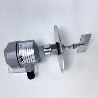 Détecteur de niveau rotatif à palette DWEL en acier inoxydable DN65 G1 à bride 220VAC 24VDC pour la détection de niveau de poudre solide dans les silos et trémies