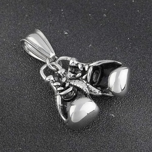 Waterproof Fitness Jewelry New Vintage Style Fashion Jewelry Stainless Steel Unique Design Boxing Pendant Necklace for Men - Product Image 3
