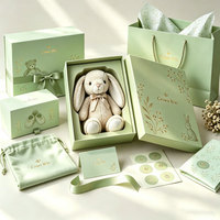 Service tout-en-un : cartes d'anniversaire personnalisées imprimées, boîte de rangement pour jouets d'enfants en carton rigide, boîte cadeau pour bébé avec couvercle, sac en papier