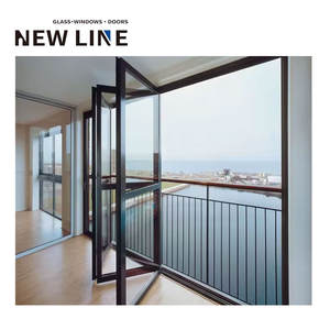 Portes accordéon de patio en aluminium imperméables à double vitrage Low-E et moustiquaire en fibre de verre et nylon pour une utilisation intérieure et extérieure - Product Image 6