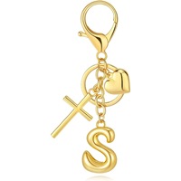 Untuk Gantungan Kunci Huruf Gelembung Cross-Border Cross Heart, Liontin Kreatif Unik Modis, Hadiah Kecil