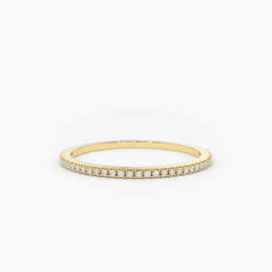Anillo de Eternidad para Mujer, Oro Blanco Sólido de 14k, Micro Pavé, Diamante Natural de 0.31 CT, Bañado en Rodio, Certificado, Novedad - Product Image 5
