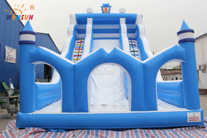 Toboggan à eau sèche gonflable en PVC commercial WSS-297 personnalisé WINSUN pour enfants adultes utilisation en extérieur conception de clown 100-500kg capacité 5-10 - Product Image 4