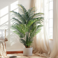 Personnalisé 5ft 6ft 7ft New Hawaii Palm Palmier Tropical Artificiel En Pot Faux Plantes Vertes pour Décoration Intérieure Arbre Artificiel