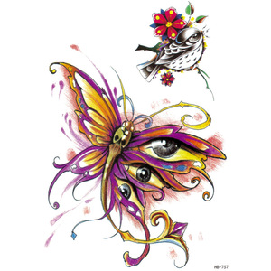 Tatuaggi di moda <span class=keywords><strong>con</strong></span> personalità della moda Tatuaggi Tatuaggi temporanei personalizzati Farfalle <span class=keywords><strong>con</strong></span> inchiostro di fiori <span class=keywords><strong>tatuaggio</strong></span> colorato per le donne - Product Image 3