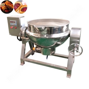 Marmite à vapeur en acier inoxydable avec agitateur 100L 200L 300L 600L pour la cuisson de confiture de fruits, confiture de fraises, sirop de caramel - Product Image 4