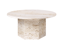 Ensemble de table basse en travertin rouge de style moderne avec cadre en acier inoxydable, facile à nettoyer, pour salon, école, hôtel