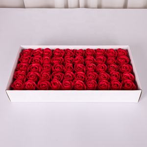 TC Günstiger Großhandel Hochzeitsdekoration Künstliche Rosenblätter 5cm Blumenköpfe 50 Stück Pro Geschenkbox <span class=keywords><strong>3</strong></span> Schichten Seifenrosen - Product Image 5